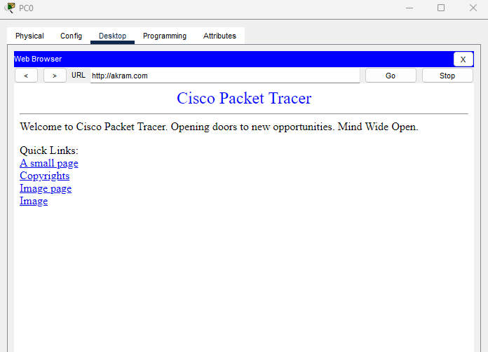 Konfigurasi DNS Di Cisco Packet Tracer