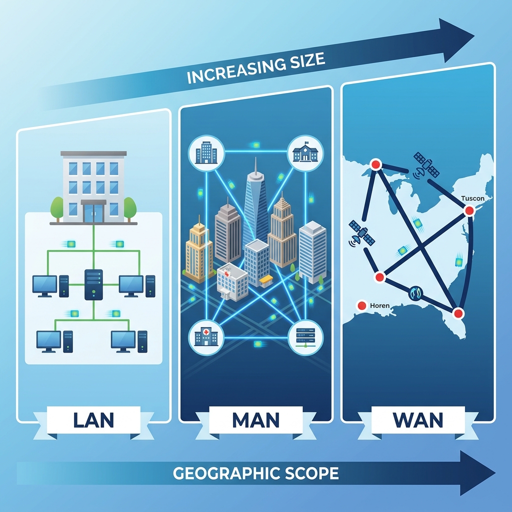 Perbandingan LAN MAN dan WAN
